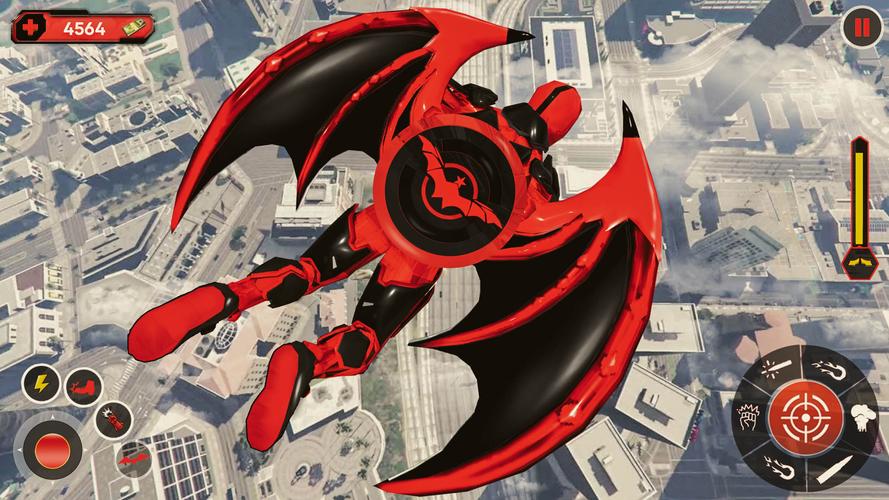 Flying Bat Robot Bike Game应用截图第1张