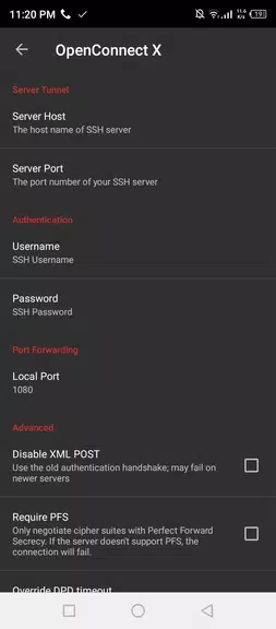 OpenConnect X for Android स्क्रीनशॉट 2