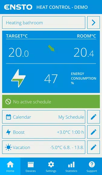 Ensto Heat Control App スクリーンショット 1