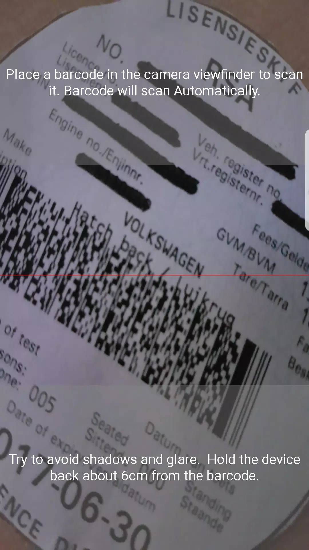 Schermata qbitScanner - License Disc 2