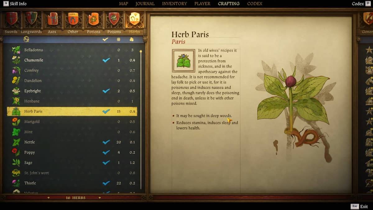 Herb Paris Guide: Acquiring in Kingdom Come Deliverance 2