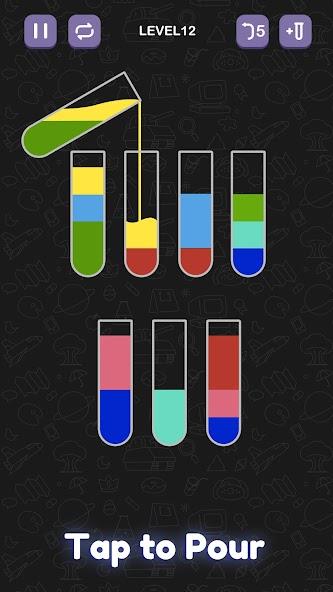 Water Sort Puzzle - Sort Color Mod Tangkapan skrin 1