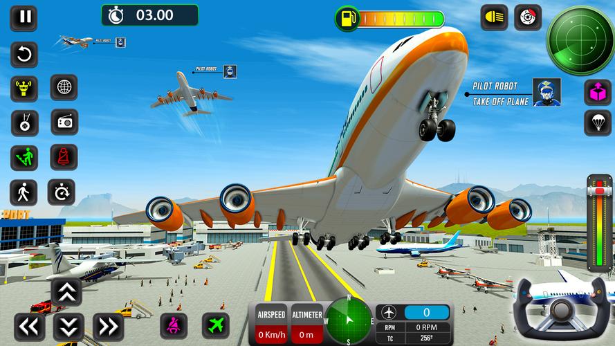機器人飛機飛行員遊戲 3D應用截圖第3張