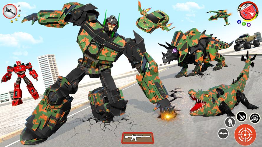 Rhino Robot Car Transformation Tangkapan skrin 1
