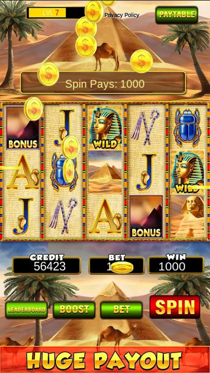 Slot Machine: New Pharaoh Slot - Casino Vegas Feel स्क्रीनशॉट 1