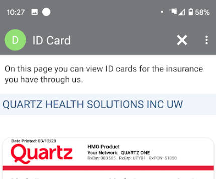 Quartz MyChart Screenshot 2