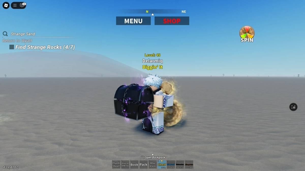 Player Discovering Enchanted Chest