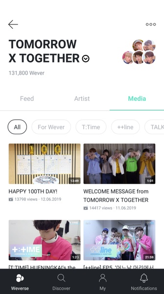 Weverse ဖန်သားပြင်ဓာတ်ပုံ 4