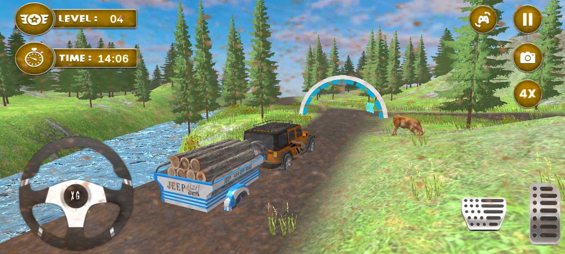 4x4 Mud Jeep Driving Games 3D Captura de tela 4