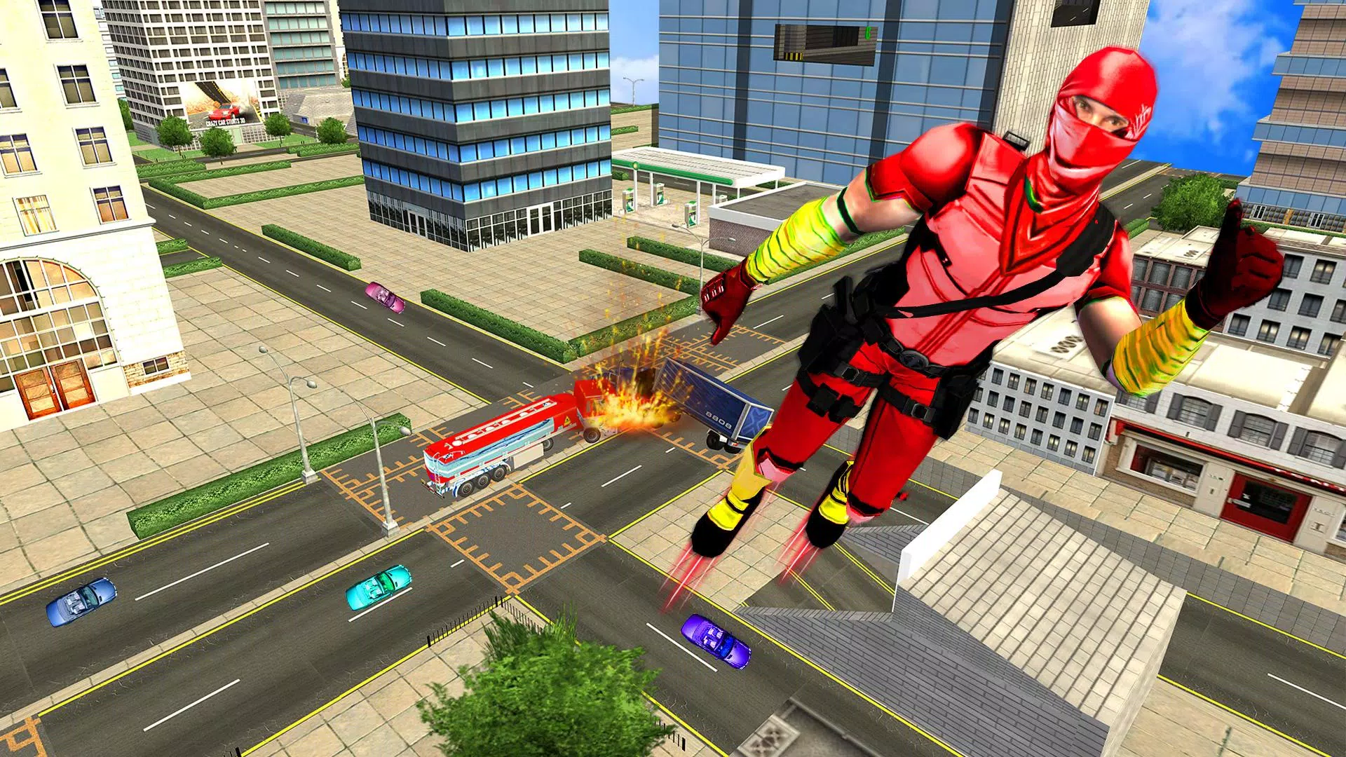 Flying Ninja Hero Crime Chase Screenshot 1