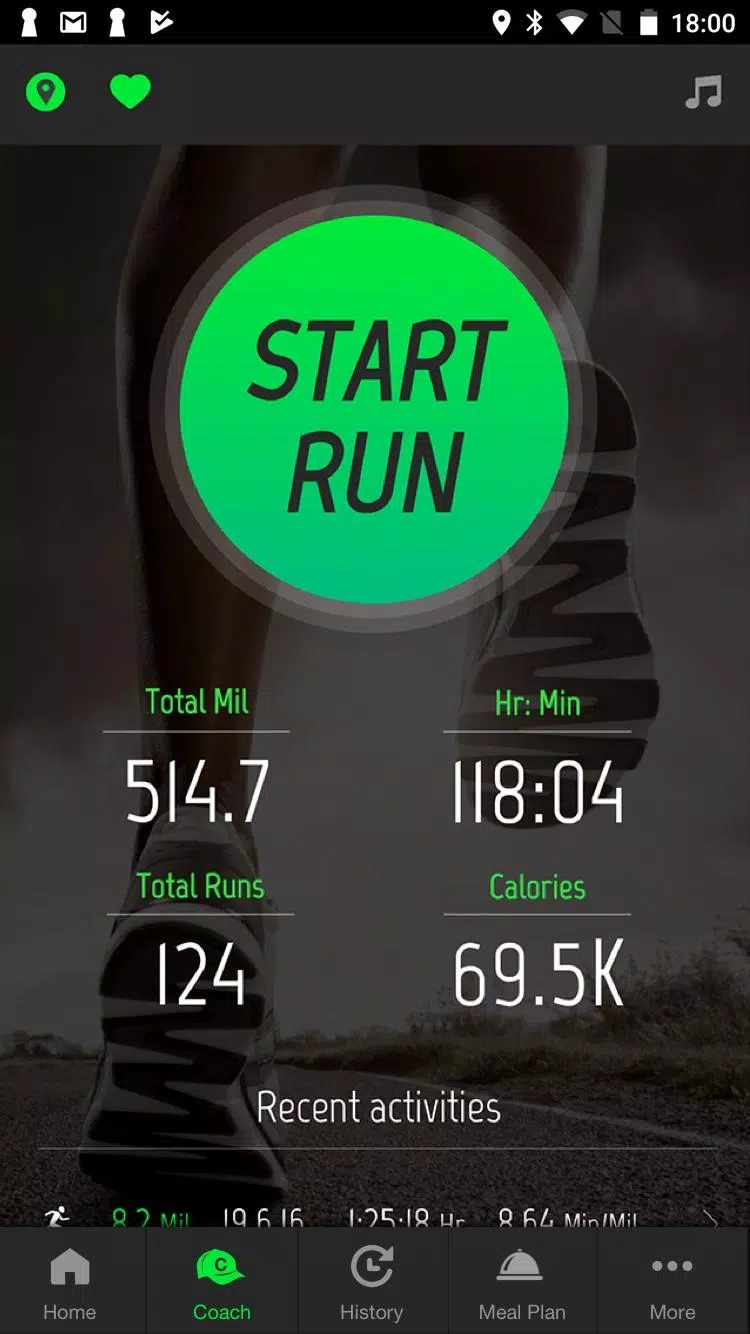Running Distance Tracker + Ảnh chụp màn hình 1