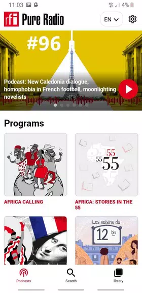RFI Pure Radio - Podcasts スクリーンショット 1