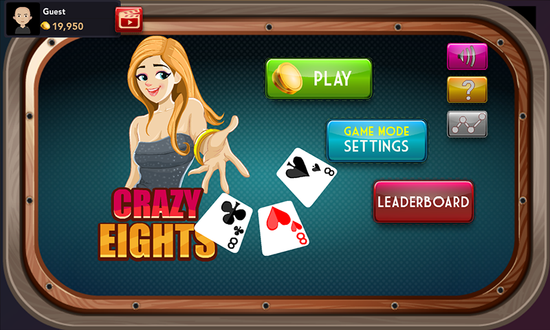 Offline Crazy Eights - Free Card Game Captura de tela 1