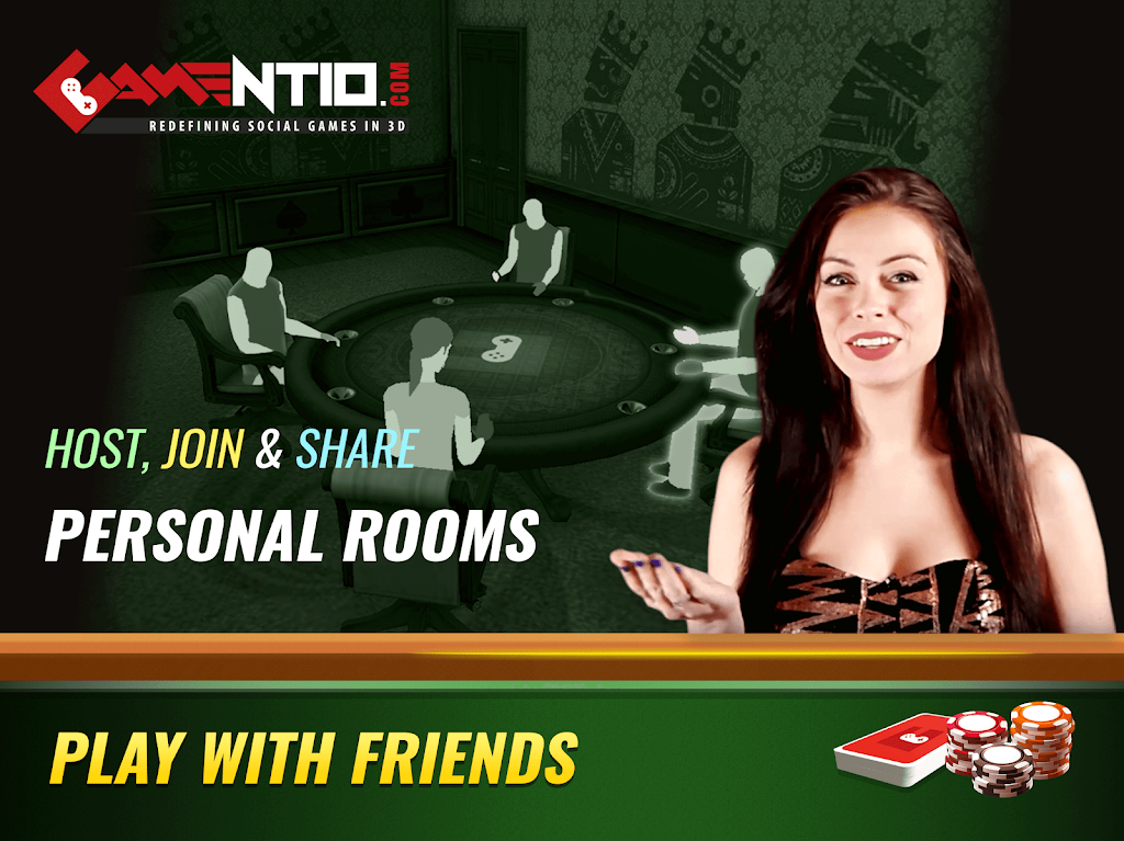 Gamentio 3D: Poker Teenpatti R Tangkapan skrin 3