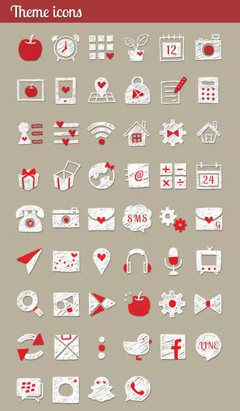 Heart Apple Theme +HOME স্ক্রিনশট 3