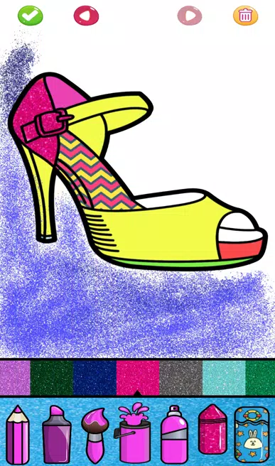 Beauty Glitter coloring game Ekran Görüntüsü 4
