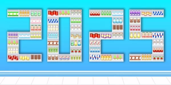 Stock Shelves in Supermarket 3D