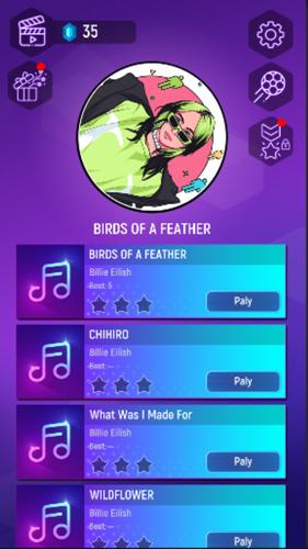 Billie Eilish Tiles Rush Hop Captura de pantalla 1