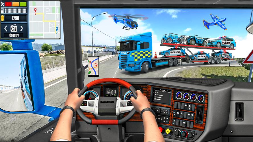 Schermata US police Cars Transport truck 3