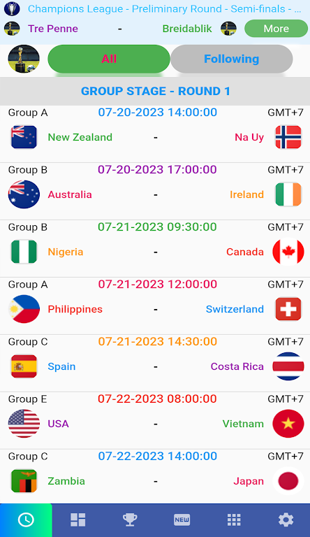 Female Cup Matches應用截圖第1張
