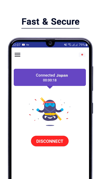 Ninja VPN – Faster, Safer Internet Captura de pantalla 3