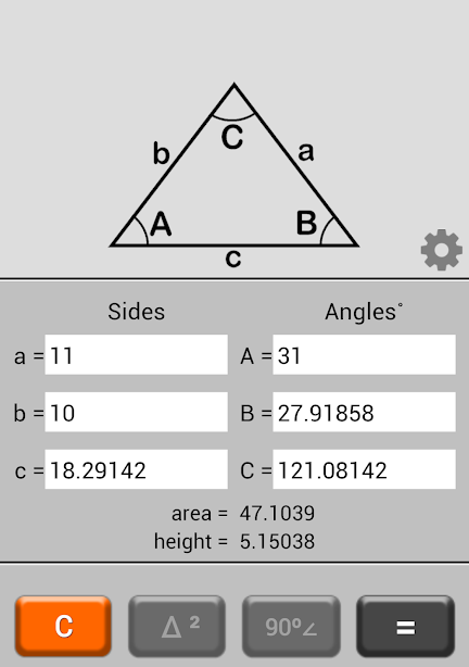 Triangle Calculator ဖန်သားပြင်ဓာတ်ပုံ 1