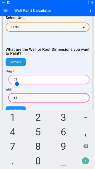 Wall Paint Calculator Schermafbeelding 2