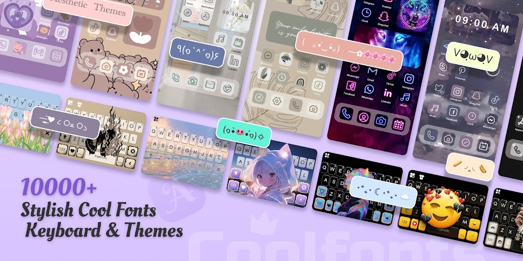Cool Fonts – Keyboard & Themes Mod Ảnh chụp màn hình 1