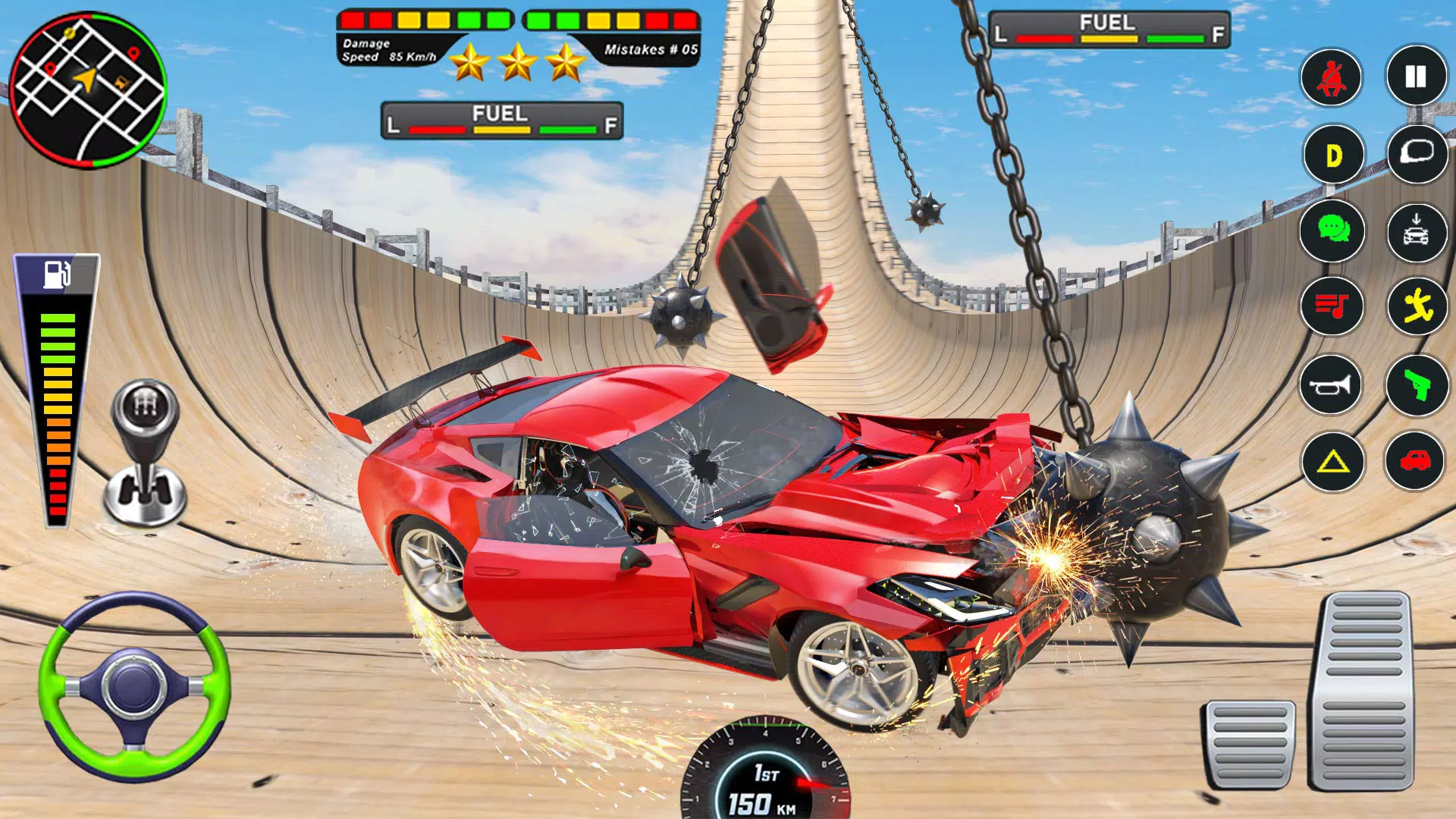 Mega Ramp Car Crash Simulator 스크린샷 2