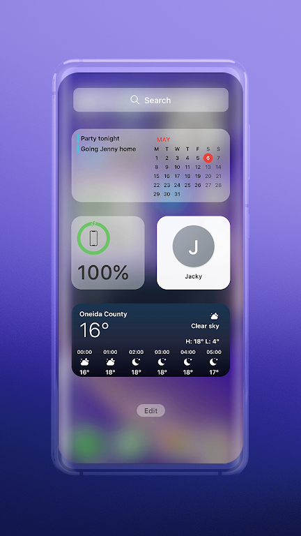 Widgets: ios 17 theme Tangkapan skrin 3