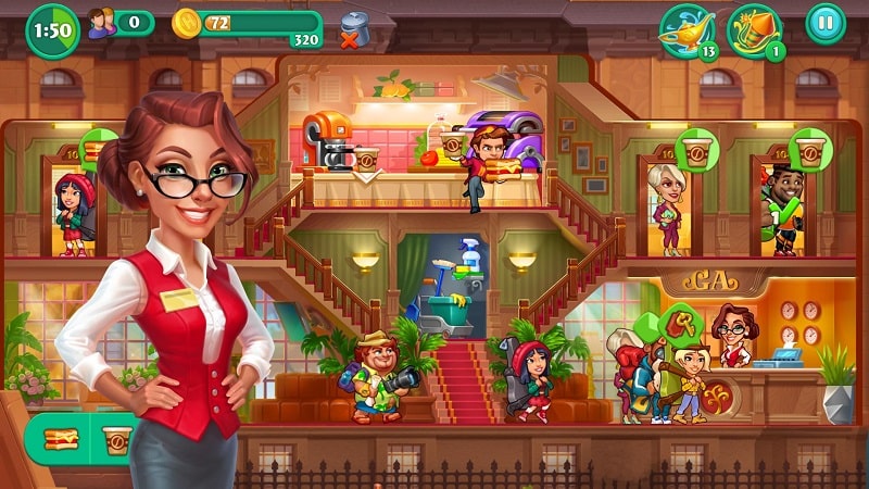Grand Hotel Mania: 酒店遊戲應用截圖第3張