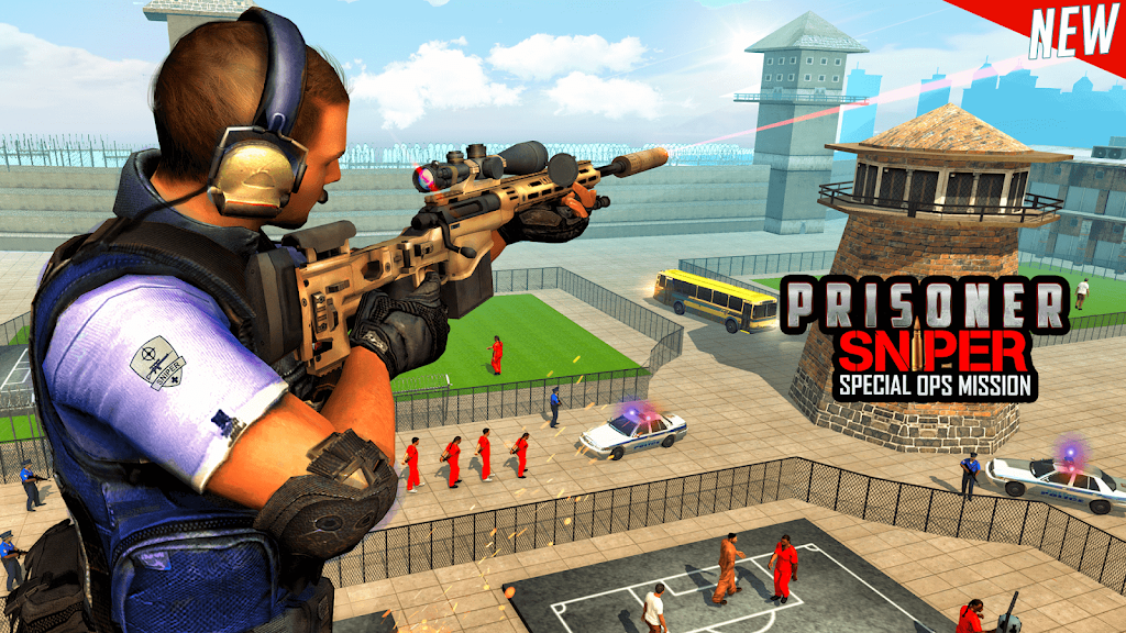 Prisoner Sniper Shooting 3D Gun Games ภาพหน้าจอ 2