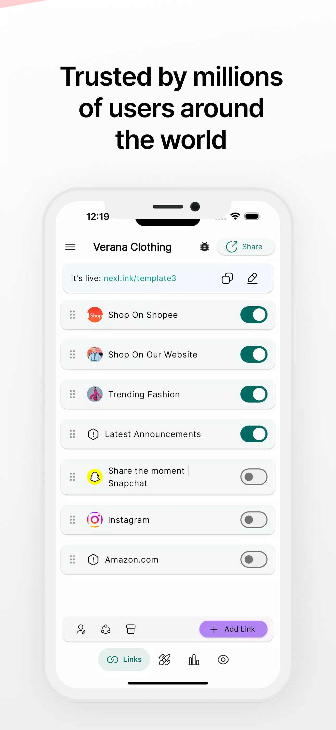 Linktree in Bio Site: NexLink Скриншот 3
