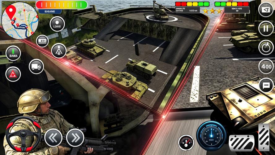 Army Transport Tank Ship Games Screenshot 2