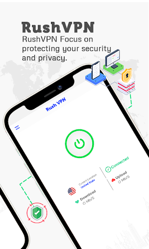 Rush VPN - Secure and Fast VPN Скриншот 1