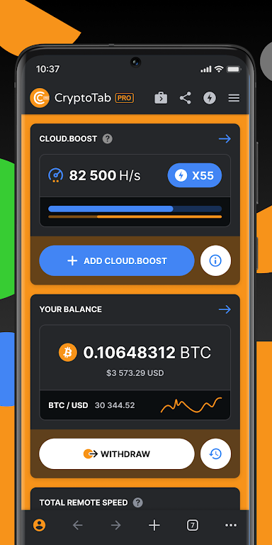 CryptoTab Browser Pro Level स्क्रीनशॉट 2