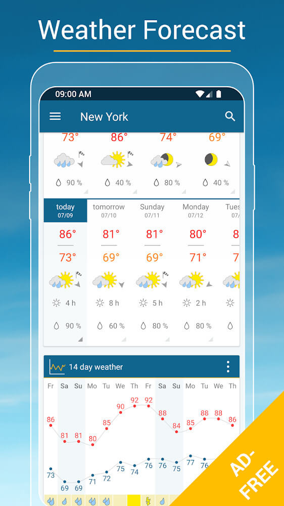 Weather & Radar Pro स्क्रीनशॉट 1