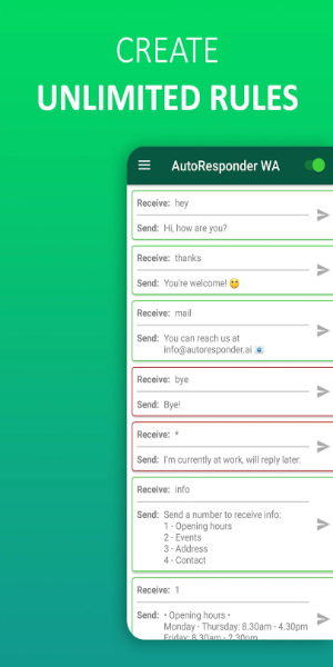AutoResponder for WhatsApp Schermafbeelding 1