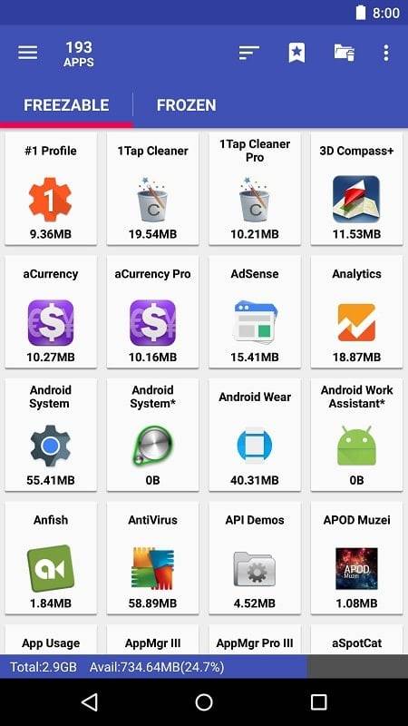 AppMgr Pro III ဖန်သားပြင်ဓာတ်ပုံ 2