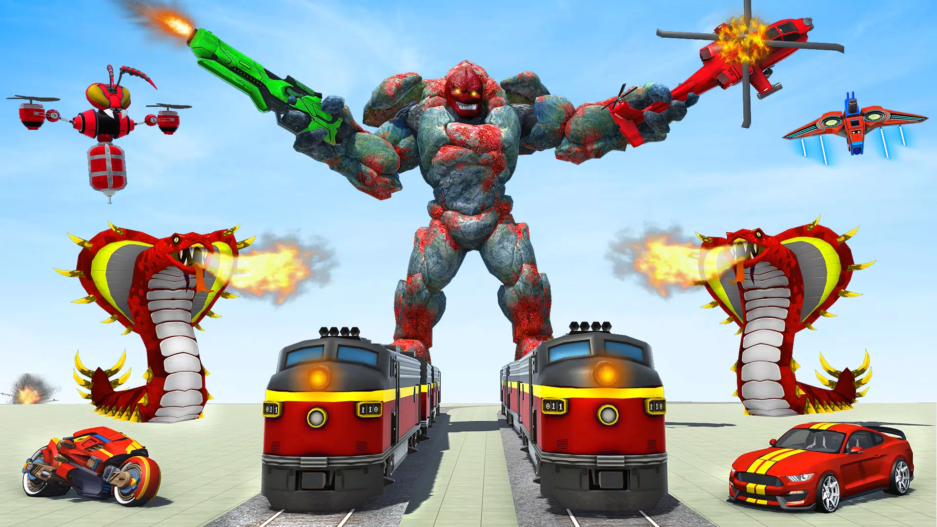 Snake Robot Game - Stone Robot应用截图第4张