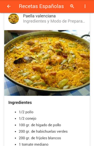 Recetas Españolas Screenshot 1