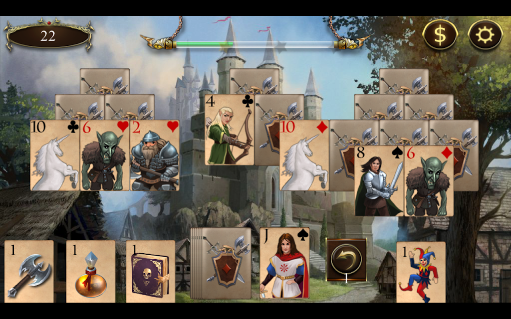 Legends of Solitaire Curse of the Dragons TriPeaks Ảnh chụp màn hình 4