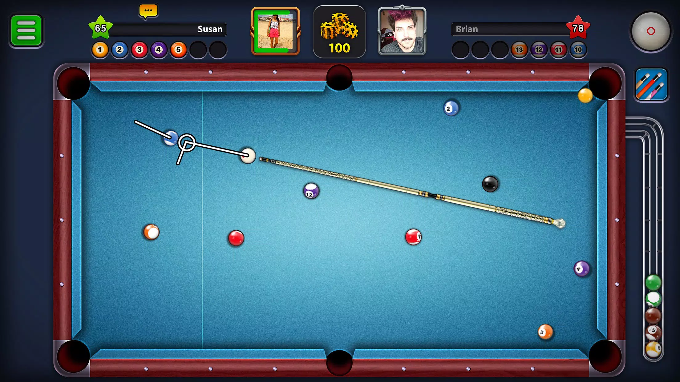 Billiards Game: 8 Ball Pool Tangkapan skrin 3