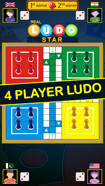 Real Ludo Star King : Board Game Ảnh chụp màn hình 2