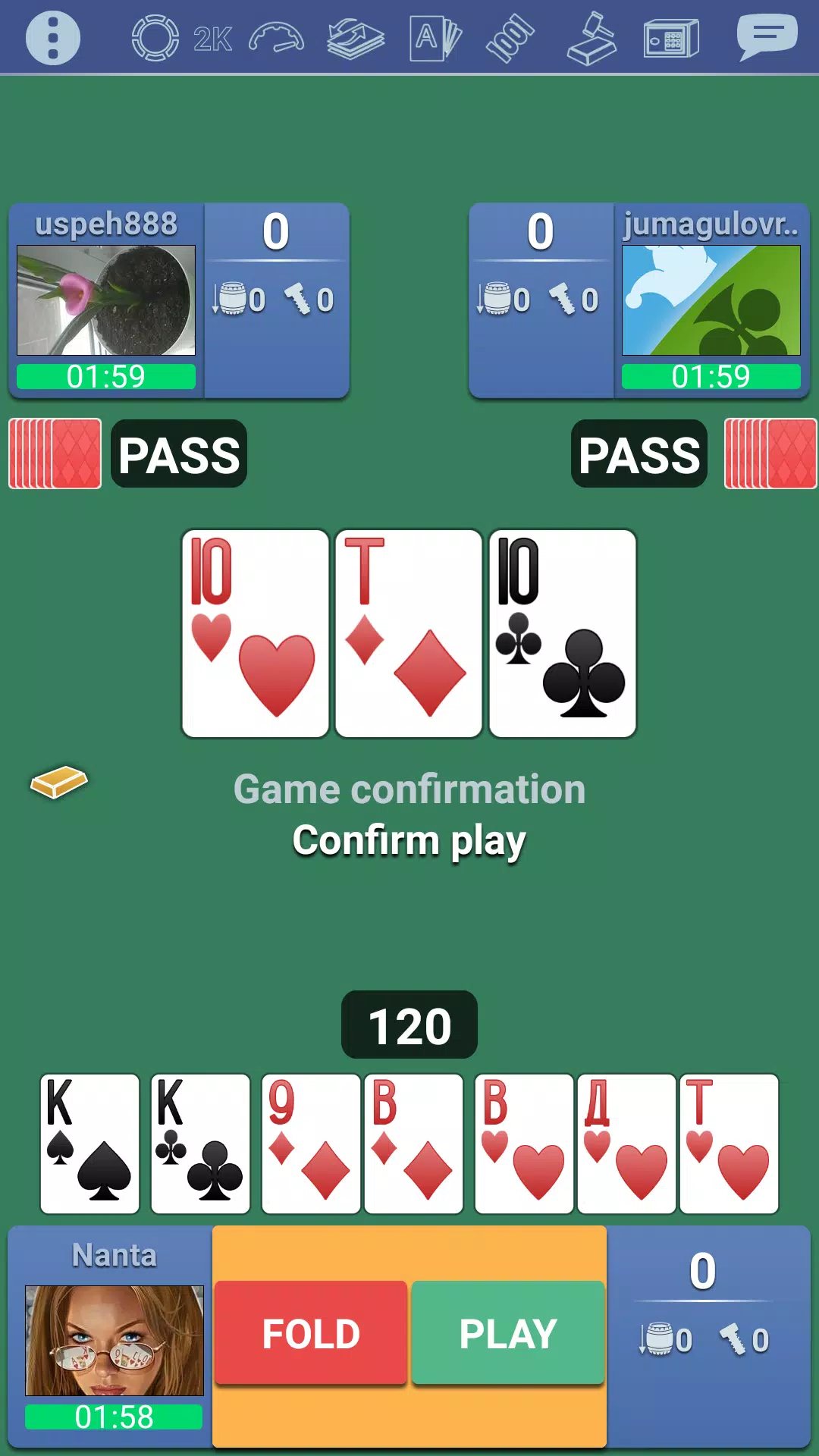 Thousand 1000 Online card game スクリーンショット 1