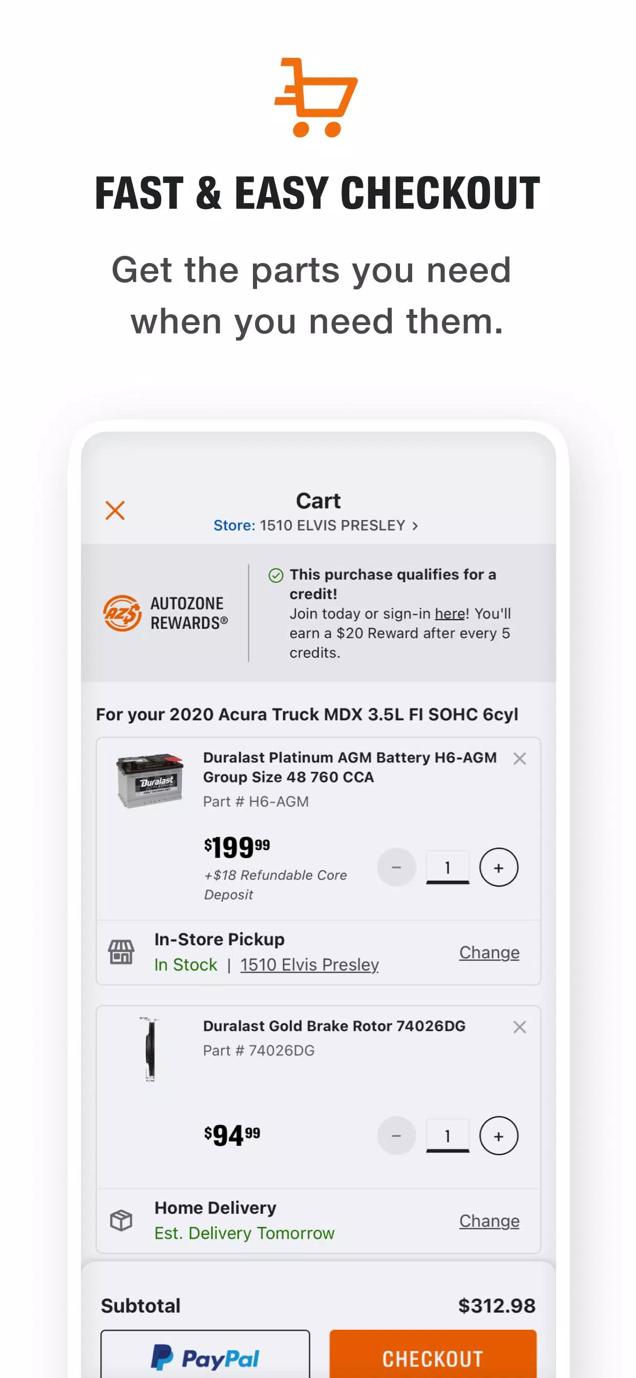 AutoZone Screenshot 2