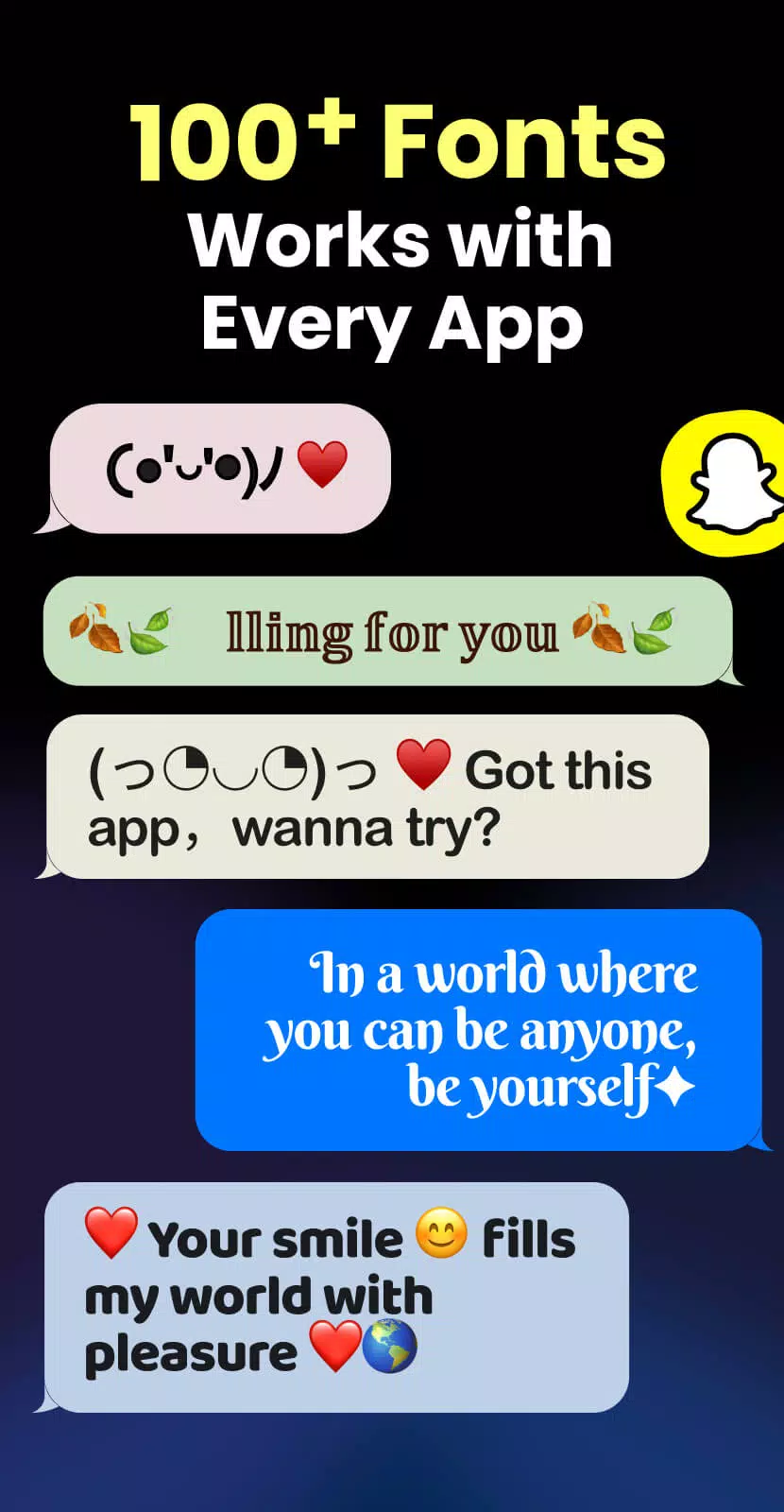 Fonts Keyboard Themes & Emoji Capture d'écran 2