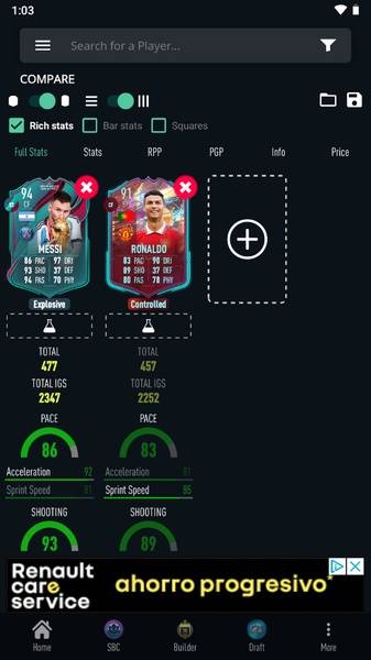 FUTBIN 24 Database & Draft Screenshot 2