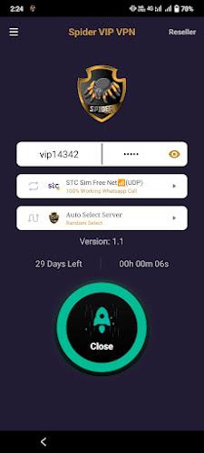 Spider VIP VPN Schermafbeelding 1