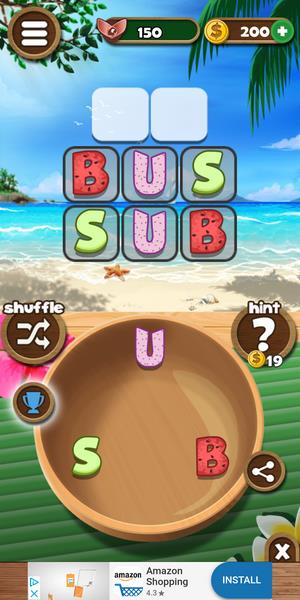 Word Beach: Connect Letters, Fun Word Search Games Ảnh chụp màn hình 1